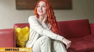 Redhead aces job interview after having rough sex with the casting agent